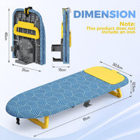 KINGRACK Tabletop Ironing Board Mini Foldable with Iron Holder 12x32, Blue