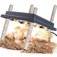 Chick Brooder Heating Plate 10in Adjustable Angle Height Easy Clean Thermostat Black 10Ã10in Safe
