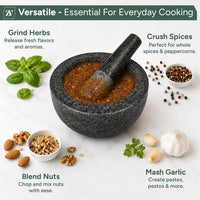 Mortar bowl only Solid Natural Stone Durable Kitchen ONLY MORTAR BOWL NOT PESTLE Natural Stone