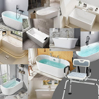 Sliding Bathtub Transfer Bench 360ÃÂ° Rotating Shower Chair Height Adjustable