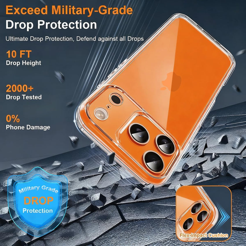 Garegce Case for iPhone 17 Pro 6.3-Inch, Slim Clear Non-Yellowing Phone Case, Thin Soft TPU Silicone Shockproof Anti-Scratch Transparent Cell Phone Cover for iPhone 17 Pro- Crystal Clear