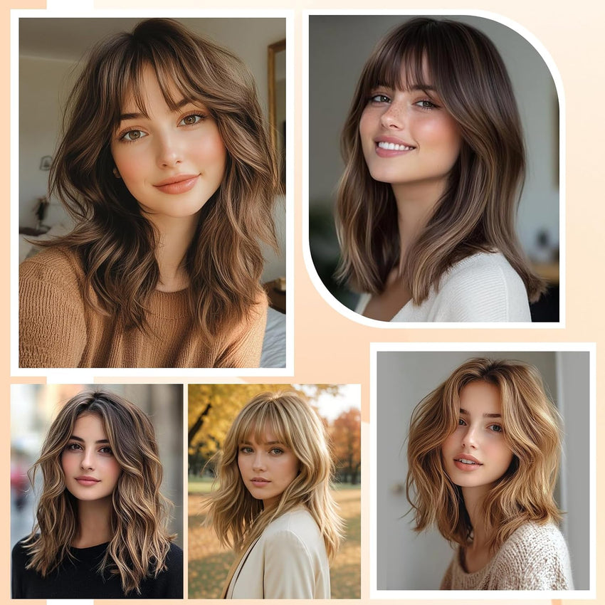 Human Hair Topper Side Bangs 9x12cm TâShaped HandâStitched Base 360Â° Coverage 13g â Medium Brown #4