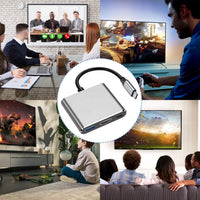 USB-C 4K HDMI Adapter - USB-C PD 100W, USB 3.0 Ports, MacBook, iPad Pro, Chromebook & Surface Convertor