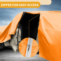 Universal Truck Cover Waterproof Aluminum Full Exterior Left Side Zipper Ã¢ÂÂ Orange 221-228in