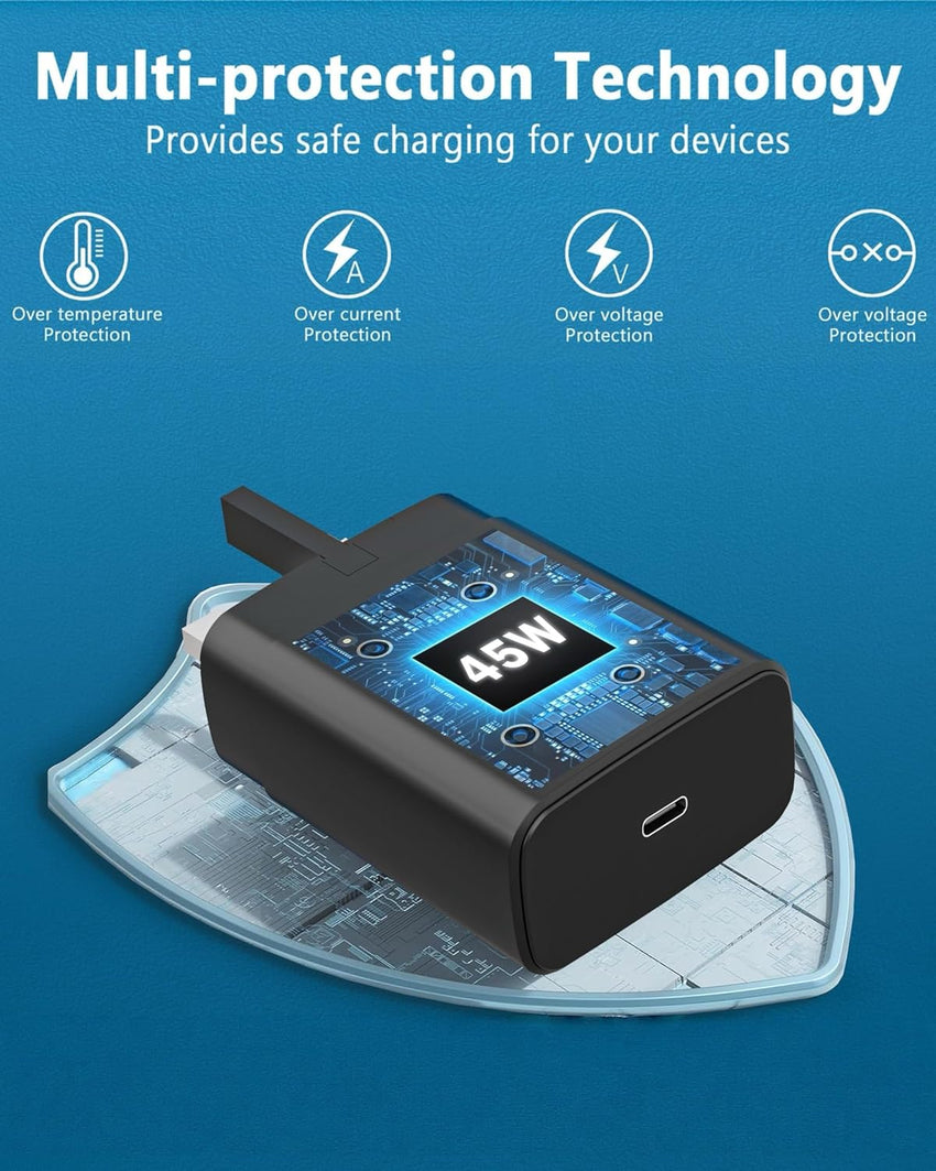 Samsung Fast Charger,45W USB C fast charger plug and cable For GalaxyS25, S24, S23, S22, S21,S20,S25 Ultra,S24 Ultra,S23 Ultra,S22 Ultra, S21 Ultra,A55 A54 A34 A15,Z Fold5/ Flip5