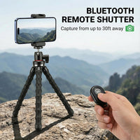 KobraTech Mobile Phone Tripod Stand - TriFlex Mini iPhone Tripod - Flexible Tripod for iPhone + Bluetooth Remote Shutter
