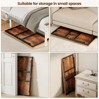 Folding Coffee Table Magnetic Portable No-Installation Wooden 80ÃÂÃÂ40ÃÂÃÂ40cm ÃÂ¢ÃÂÃÂ Rustic Brown