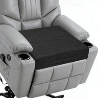Recliner Cushion Non-Slip Padded Support Black 50x50x10cm
