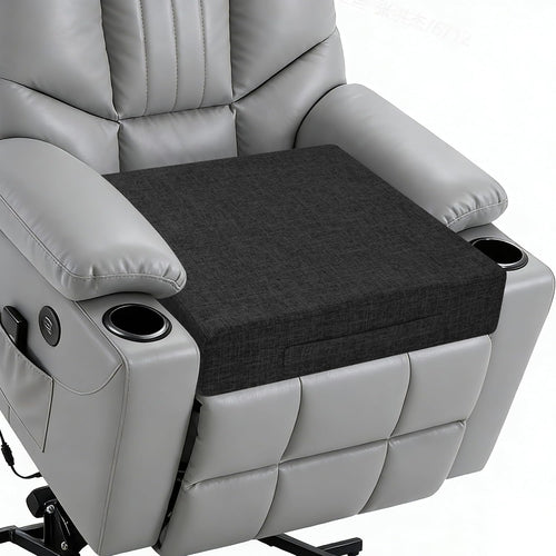 Recliner Cushion Non-Slip Padded Support Black 50x50x10cm