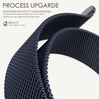 Original BLACK Milanese Loop Compatible with Apple Watch Straps 38mm 40mm 41mm 42mm 44mm 45mm 46mm 49mm Women & Men, Magnetic Clasp Adjustable Metal Bands for iWatch Series 10 9 8 7 6 5 4 3 2 1,Ultra,SE