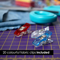 Fabric Scissors Set with 4 Tailors Chalk & 20 Clips â 12.5 cm Stainless Steel