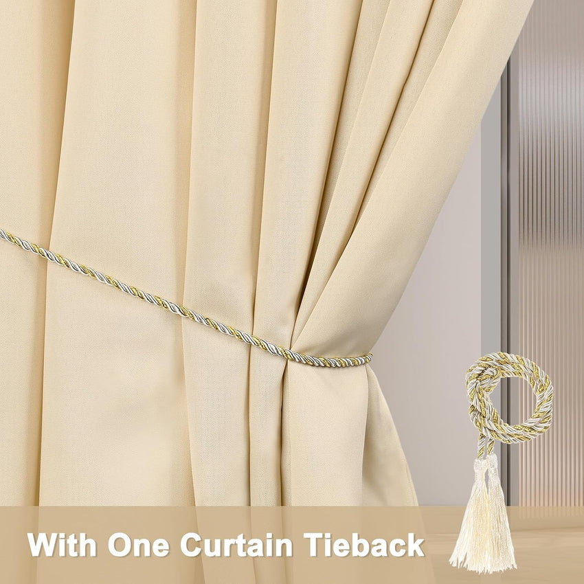 Outdoor Waterproof Patio Curtains Heavy Gazebo Grommet Top â Charcoal 150x108in