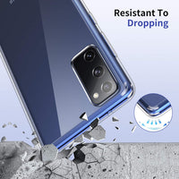 UNBREAKcable Case for Samsung Galaxy S20 FE 5G - Clear Shockproof Hard PC Back & Soft TPU Bumper Protective Cover for Galaxy S20 FE 6.5inch [Anti-Yellow & Anti-Scratch] -Transparent