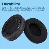 Replacement Earpads for Sony WH-1000XM4 by MMOBIEL ÃÂ¢ÃÂÃÂ Cooling Gel + Ice-Silk Fabric Memory Foam Ear Cushions, Snap-On Fit, Improved Passive Noise Isolation ÃÂ¢ÃÂÃÂ Pair (Black)