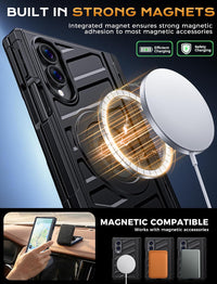 Samsung Galaxy Z Fold 8 Protective Case MagSafe Compatible Full Hinge Protection Dual-Angle Kickstand - Black