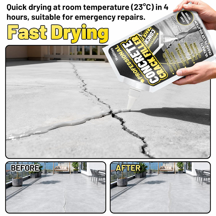 Concrete Crack Filler 2.65lb High Elasticity Cement Crack Repair Sealant