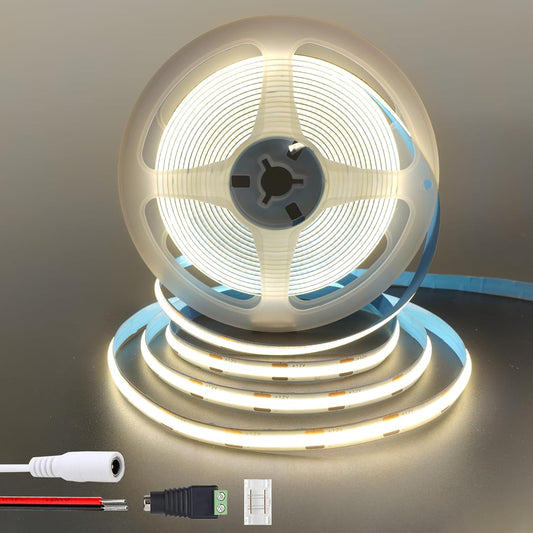 12V COB LED Strip Lights Cool White 6.56FT for DIY Home Decoration â IP20