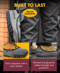 V12 MukGuard Reusable Overshoes LARGE - Washable, Slip-Resistant & Heavy-Duty Shoe Covers - Reusable Overshoes with Neoprene Upper & Rugged Grip Sole - Boot Cover for Work, DIY & Tradesmen - L (09/10)