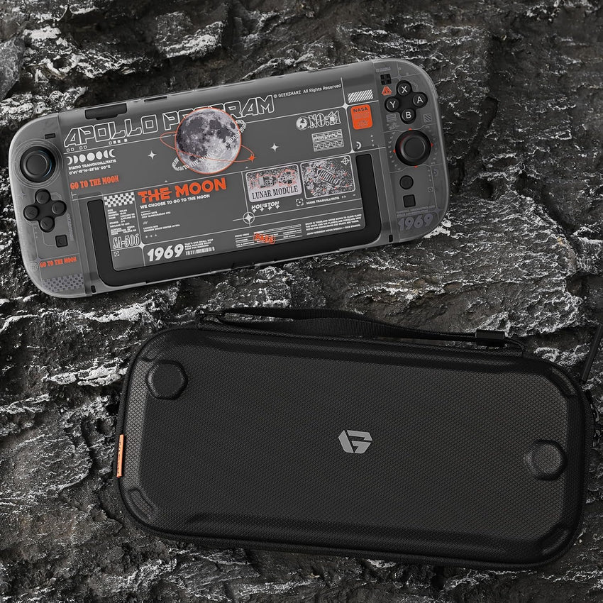 Hard Case for Switch 2 Anti-Scratch Transparent Protective Cover with Detachable Handle Moon