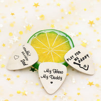 Stainless Steel Guitar Picks Pack of 3 Father's Day Gift