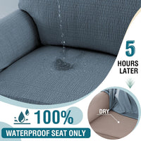 BellaHills Waterproof Sofa Cover 3 Seater High Stretch Non-Slip Protector â Stone Blue