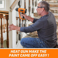 Heat Gun, SEEKONE 2000W Professional Heavy Duty Hot Air Gun Kit 400â & 600â Dual-Temperature Settings with Flame Retardant Protective Cover, 4 Nozzles for Crafts, Shrinking PVC, Stripping Paint