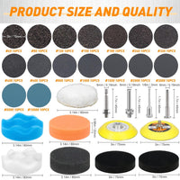 Hook and Loop Sanding Discs 75mm 174pcs