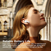 Wireless Earbuds, Bluetooth 5.4 with 50H Playtime, 6 ENC Noise Cancelling Microphone, HiFi Stereo Deep Bass Sound, IP7 Waterproof Ultra-Light In-Ear Headphones for Sports Running Gym