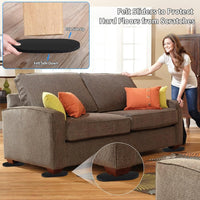 8 Pack Reusable Furniture Movers Sliders â Black 9.5 x 5.75 Inch