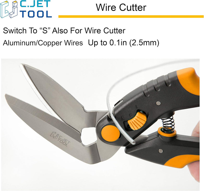 C.JET TOOL 10" Heavy Duty Scissors, Carpet Cutter, Industrial Scissors, Multipurpose, Scissors for Carpet, Cardboard, Leather, Pruning, Gardening, Professional Soft Grip Stainless Steel (Orange)
