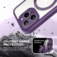 TIESZEN for iPhone 15 Pro Max Case, Compatible with MagSafe, Built-in Privacy Screen Protector and Camera Protection, Anti Spy Full Body Dustproof Shockproof Hard Phone Case 6.7", Purple