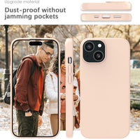 YATWIN Silicone Case for iPhone 13, Soft-Touch, Shockproof, DustProof, Antiskid Full Body Armour Phone Cover for Apple iPhone 13 - Light Pink
