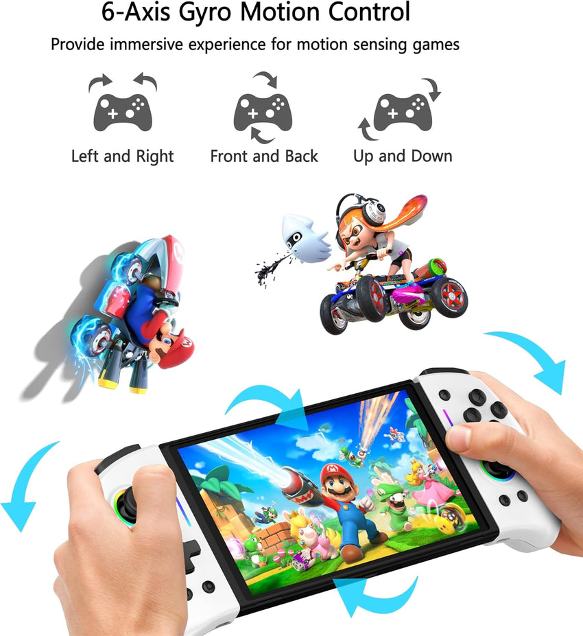 Wireless Pro Controller for Nintendo Switch Split-Design 8-RGB Adjustable Turbo For Switch