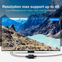 HDMI Audio Extractor HDMI to Optical & 3.5mm Stereo Converter 4K@30Hz Black