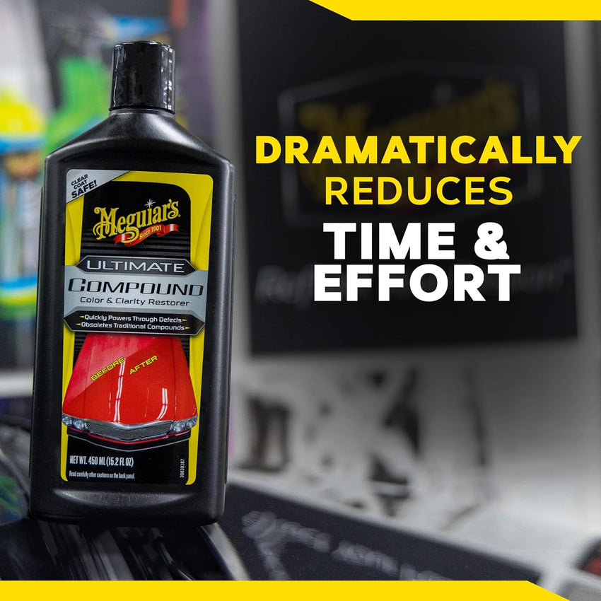 Meguiar's Ultimate Compound Colour & Clarity Restorer 450ml for Hand or Machine Polisher Application - G17216EU
