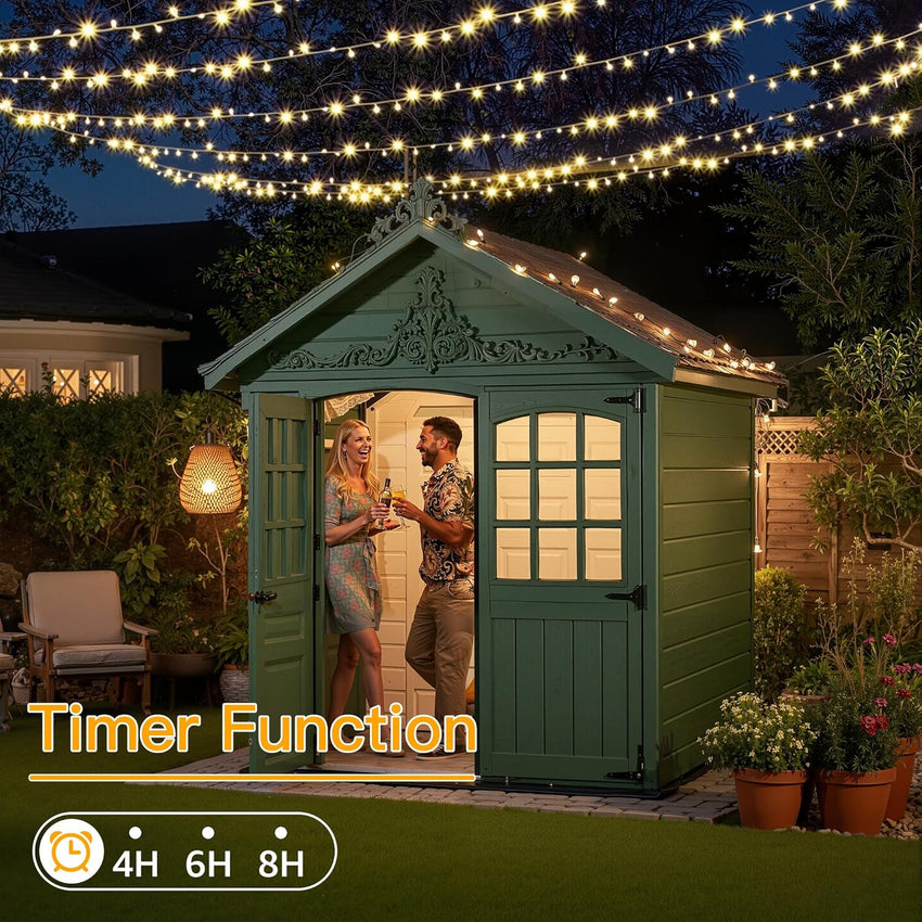 Ollny 100m 1000 LED Outdoor Christmas Lights with Remote/Timer â Cool White
