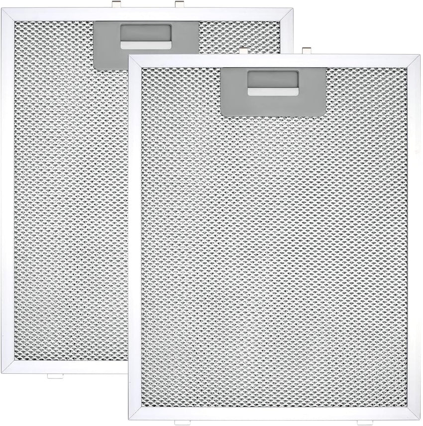 Cooker Hood Filter Replacement 300X240mm, 4-Layer Aluminum Mesh Hood Vent Filter, HR Huare Technology Aluminum Range Hood Grease Filters,2Pack