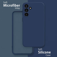 MyGadget TPU Case for Samsung Galaxy A14 5G - Cover Dual Layer with Camera Protection | Inner Lining - Soft Touch Rubber & Anti-Scratch Shell Dark Blue