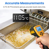 Etekcity Laser IR Thermometer Non-Contact -50Â°C 750Â°C Lasergrip 800 battery included Yellow/Black