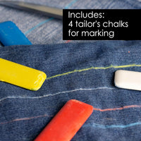 Fabric Scissors Set with 4 Tailors Chalk & 20 Clips â 12.5 cm Stainless Steel