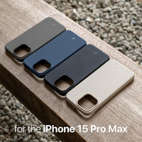 TineeOwl iPhone 15 Pro Max Magnetic Case - Dune Series Compatible with MagSafe TPU Minimalist Slim/Thin Grip with Microfiber Lining Rounded Action Button (Almost Black,