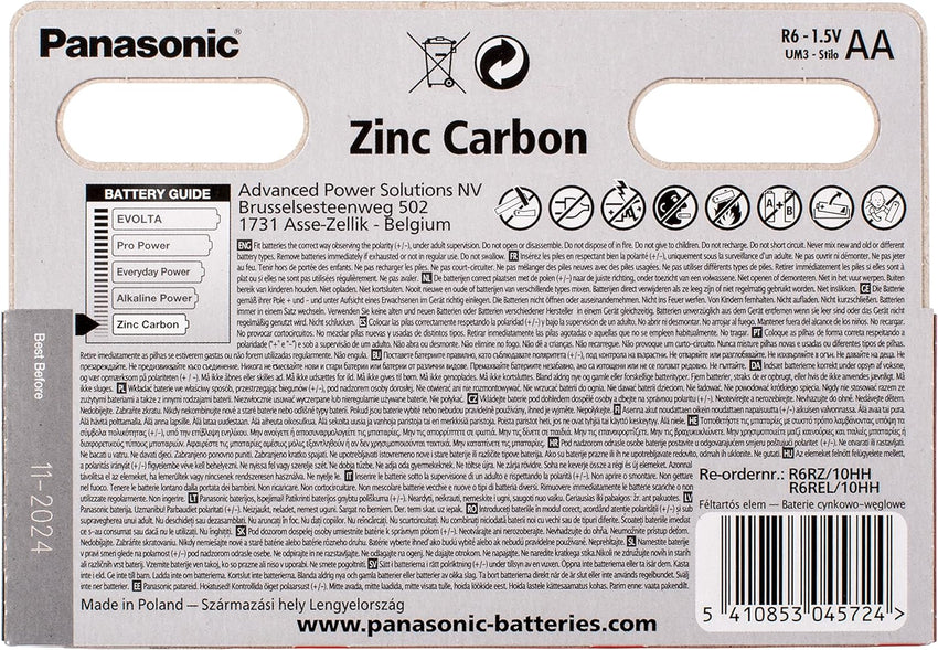 Panasonic AA 2917 Zinc R06R0 Special Power Battery