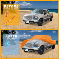 Universal Truck Cover Waterproof Aluminum Full Exterior Left Side Zipper Ã¢ÂÂ Orange 221-228in