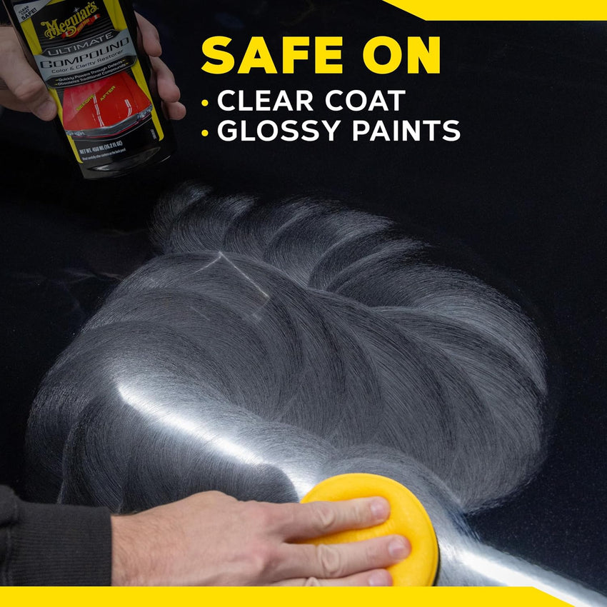 Meguiar's Ultimate Compound Colour & Clarity Restorer 450ml for Hand or Machine Polisher Application - G17216EU