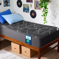 Single Mattress Topper Soft Quilted Thick Deep Pocket Back Pain Relief Grey