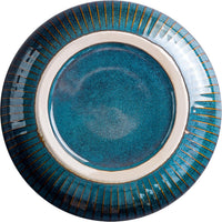 Large Salad Bowl, 1800ml Large Bowl Porcelain Fruit Serving Bowls, Stylish Blue Bowl Handmade Round Soup Bowl,Bowl for Soup,Salad,Cereal,Ramen(21cm/63oz)