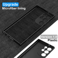 Giolus Designed for Samsung Galaxy S23 Ultra Case,Silicone Slim TPU Back with [Soft Anti-Scratch Microfiber Lining], Shockproof Protective Phone Cover,Black