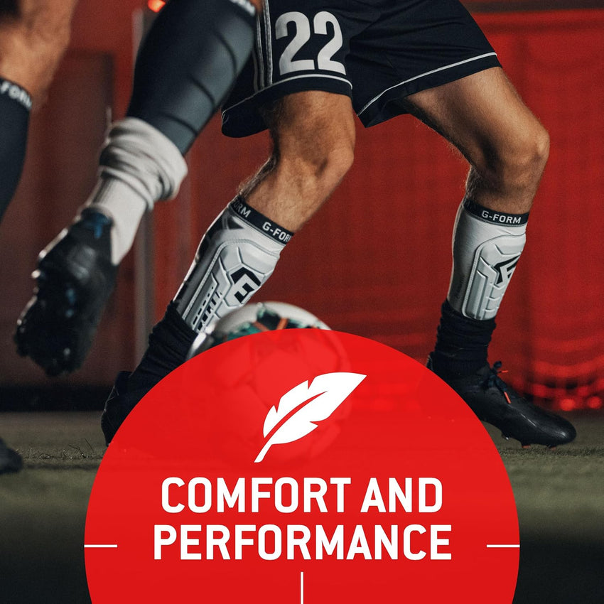 G-Form Pro-S Vento Football Shin Guard - Football Shin Guard Sleeves - Black, Youth Large/X-Large