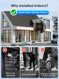 2K Window Security Camera Dual-Band WiFi Indoor Motion Detection Two-Way Audio