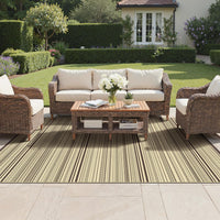 Outdoor Rug Recycled Plastic Waterproof Reversible UV Resistant Modern Carpet â 240x300cm Beige